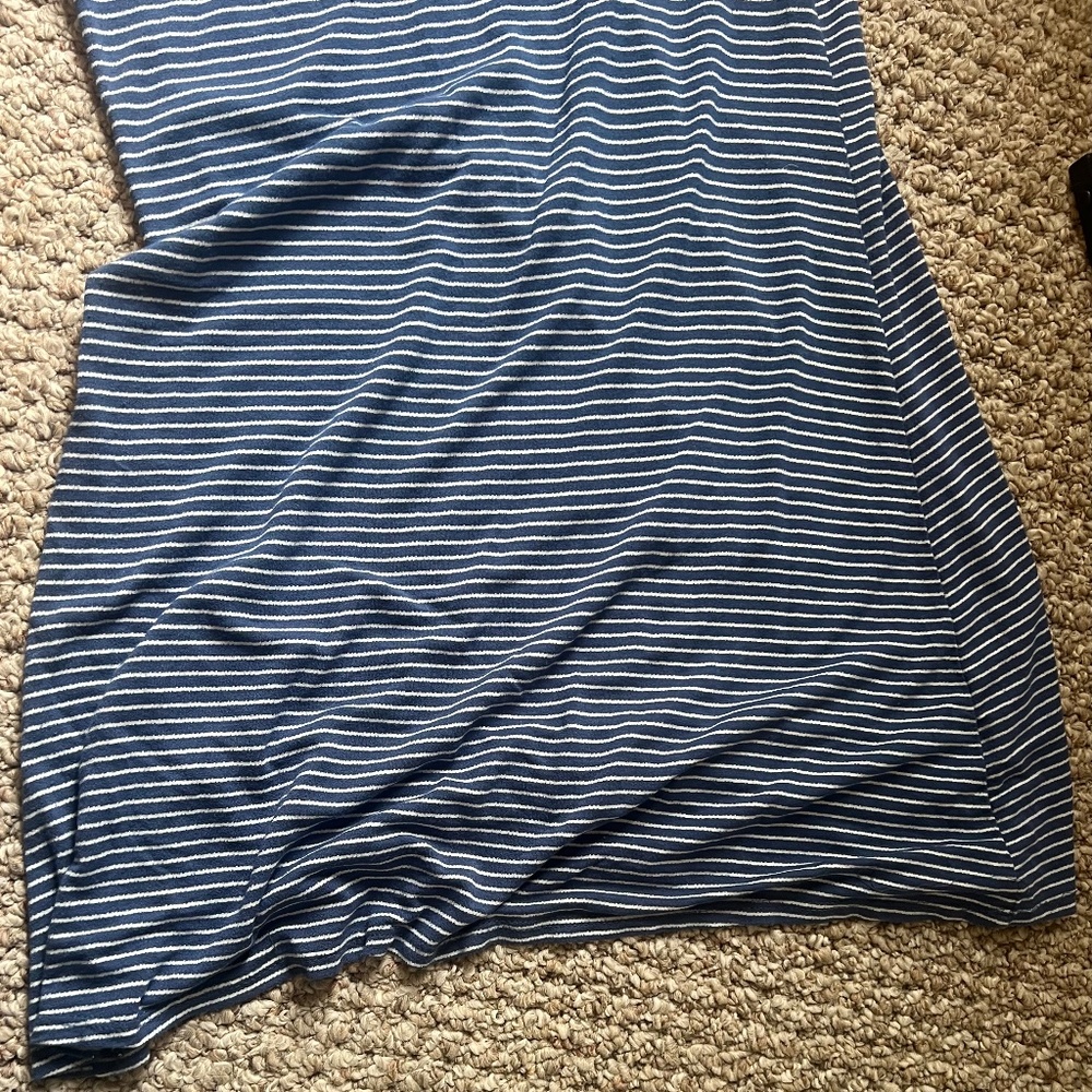 Olivia Rae Blue and White Striped T-Shirt Dress